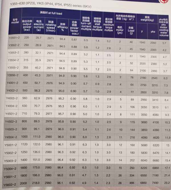 Y、YKS、YKK系列6KV中型高壓三相異步電動機